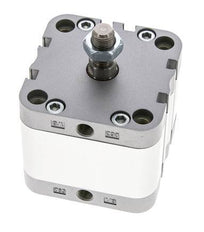 ISO 21287 Einfachwirkender Kompaktzylinder 63-20mm - Magnetisch - Stangengriff