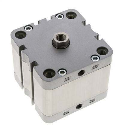 ISO 21287 Einfachwirkender Kompaktzylinder 80-25mm - Magnetisch