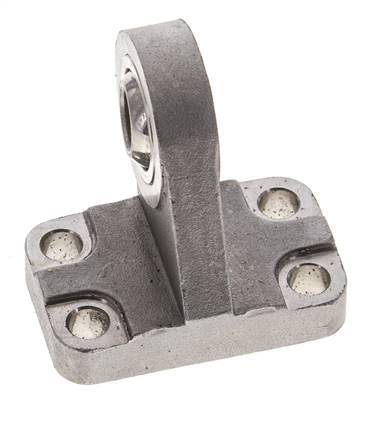 Gabelkopf mit kugelförmigem Außengewinde, rechtwinklig 32 mm ISO 15552 und 21287 Edelstahl 316 (1.4401)