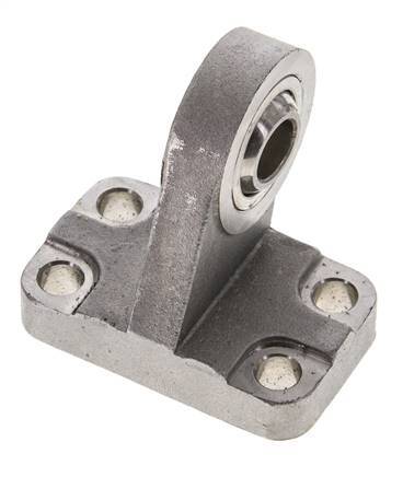 Gabelkopf mit kugelförmigem Außengewinde, rechtwinklig 32 mm ISO 15552 und 21287 Edelstahl 316 (1.4401)