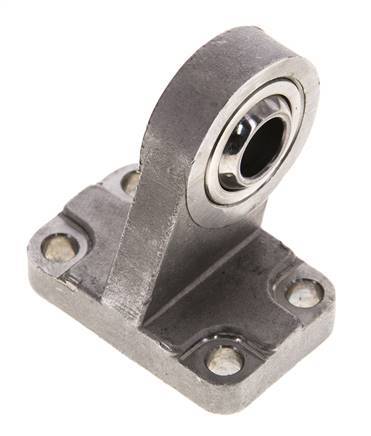 Sphärischer Gabelkopf rechtwinklig 40 mm ISO 15552 und 21287 Edelstahl 316 (1.4401)