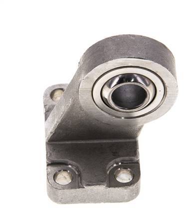 Sphärischer Gabelkopf rechtwinklig 40 mm ISO 15552 und 21287 Edelstahl 316 (1.4401)