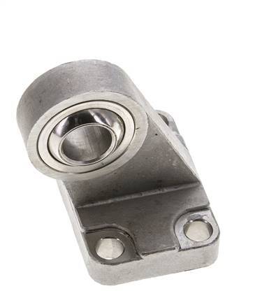 Sphärischer Gabelkopf rechtwinklig 50 mm ISO 15552 und 21287 Edelstahl 316 (1.4401)
