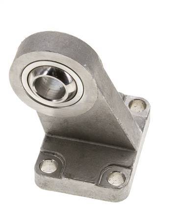 Sphärischer Gabelkopf rechtwinklig 63 mm ISO 15552 und 21287 Edelstahl 316 (1.4401)