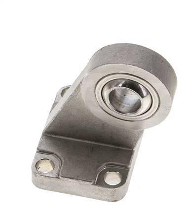 Sphärischer Gabelkopf rechtwinklig 63 mm ISO 15552 und 21287 Edelstahl 316 (1.4401)