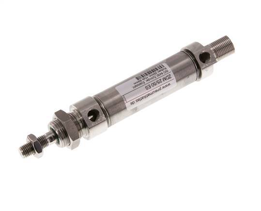 ISO 6432 Runder doppeltwirkender Zylinder 25-50mm - magnetisch - Edelstahl