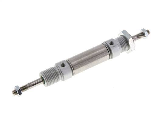 ISO 6432 Round Double Acting Cylinder 16-10mm - Magnetic - Male Threaded - Double Rod