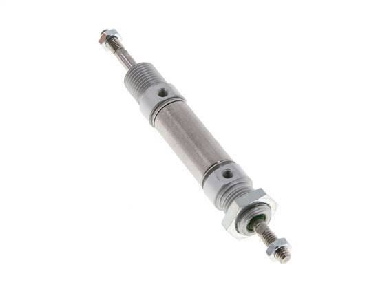 ISO 6432 Runder doppeltwirkender Zylinder 16-10mm - Magnetisch - Außengewinde - Doppelstange