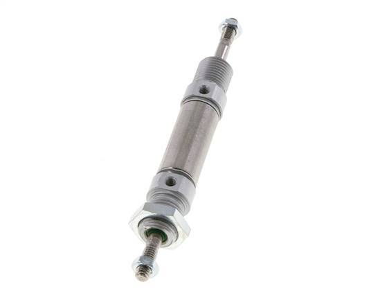 ISO 6432 Runder doppeltwirkender Zylinder 16-10mm - Magnetisch - Außengewinde - Doppelstange