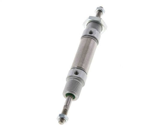 ISO 6432 Runder doppeltwirkender Zylinder 16-10mm - Magnetisch - Außengewinde - Doppelstange