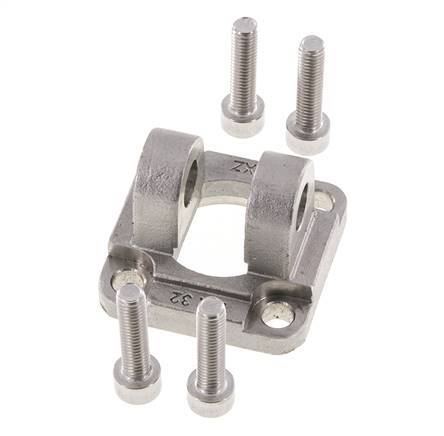 Gabelzapfen 32 mm ISO 15552 ISO 21287 Edelstahl 316 (1.4401)