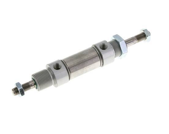 ISO 6432 Runder doppeltwirkender Zylinder 25-10mm - Magnetisch - Außengewinde - Doppelstange