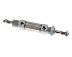 ISO 6432 Runder doppeltwirkender Zylinder 25-10mm - Magnetisch - Außengewinde - Doppelstange