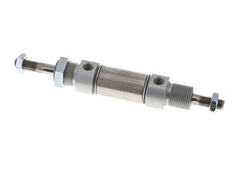 ISO 6432 Runder doppeltwirkender Zylinder 25-10mm - Magnetisch - Außengewinde - Doppelstange