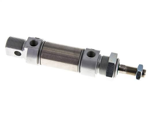 ISO 6432 Runder doppeltwirkender Zylinder 25-10mm - magnetisch - dämpfend