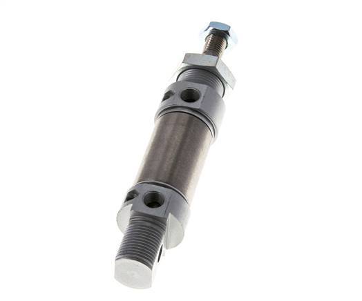 ISO 6432 Runder doppeltwirkender Zylinder 25-10mm - magnetisch - dämpfend