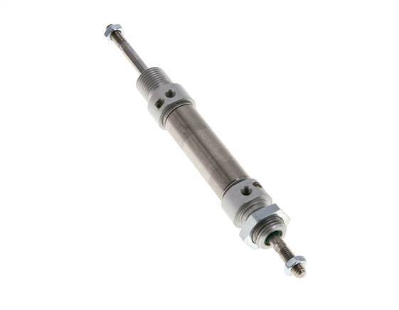 ISO 6432 Runder doppeltwirkender Zylinder 16-25mm - magnetisch - dämpfend - Außengewinde - Doppelstange