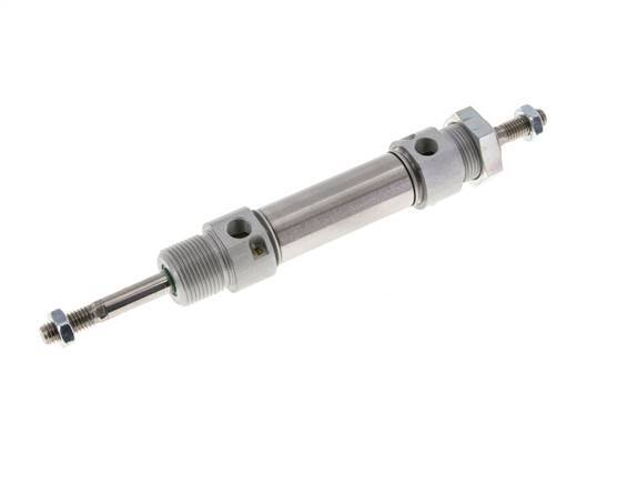 ISO 6432 Round Double Acting Cylinder 20-25mm - Magnetic - Damping - Male Threaded - Double Rod