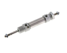 ISO 6432 Round Double Acting Cylinder 20-25mm - Magnetic - Damping - Male Threaded - Double Rod