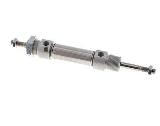 ISO 6432 Runder doppeltwirkender Zylinder 20-25mm - magnetisch - dämpfend - Außengewinde - Doppelstange