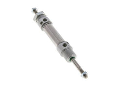 ISO 6432 Runder doppeltwirkender Zylinder 20-25mm - magnetisch - dämpfend - Außengewinde - Doppelstange