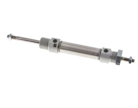 ISO 6432 Runder doppeltwirkender Zylinder 20-40mm - magnetisch - dämpfend - Außengewinde - Doppelstange