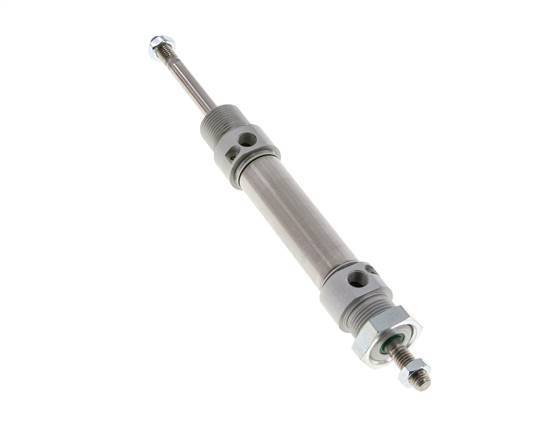 ISO 6432 Round Double Acting Cylinder 20-40mm - Magnetic - Damping - Male Threaded - Double Rod