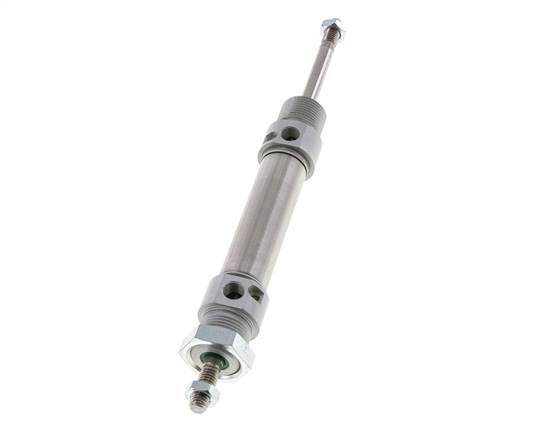 ISO 6432 Runder doppeltwirkender Zylinder 20-40mm - magnetisch - dämpfend - Außengewinde - Doppelstange