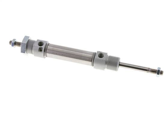 ISO 6432 Runder doppeltwirkender Zylinder 20-40mm - magnetisch - dämpfend - Außengewinde - Doppelstange