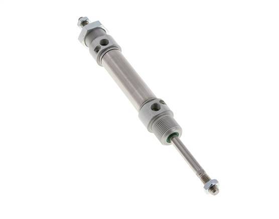ISO 6432 Runder doppeltwirkender Zylinder 20-40mm - magnetisch - dämpfend - Außengewinde - Doppelstange