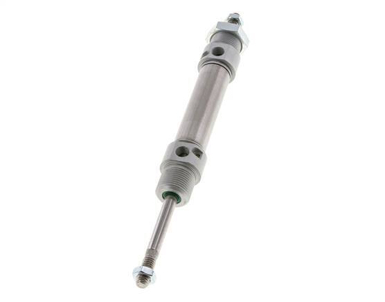ISO 6432 Runder doppeltwirkender Zylinder 20-40mm - magnetisch - dämpfend - Außengewinde - Doppelstange