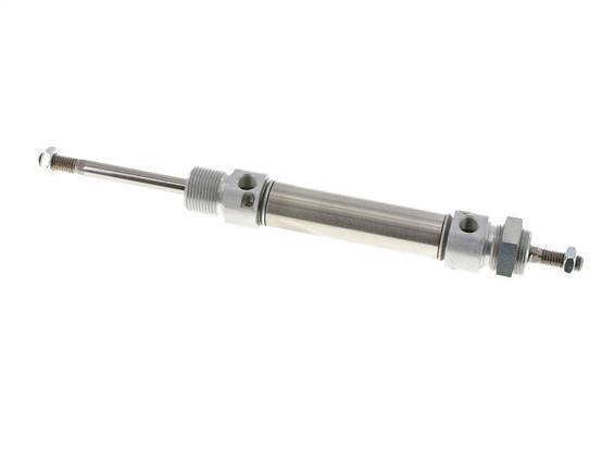ISO 6432 Runder doppeltwirkender Zylinder 20-50mm - magnetisch - dämpfend - Außengewinde - Doppelstange