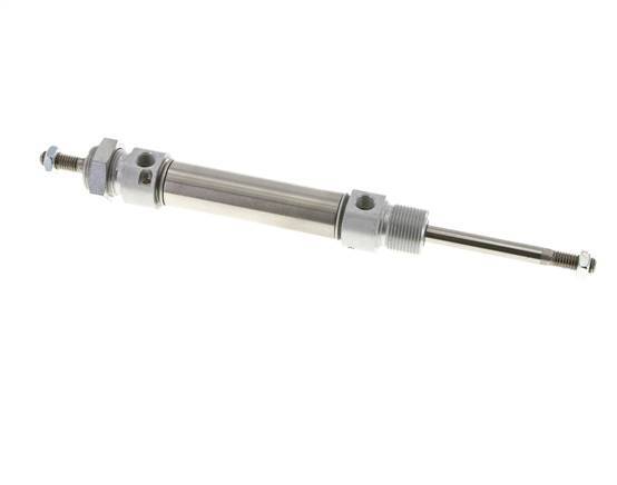ISO 6432 Runder doppeltwirkender Zylinder 20-50mm - magnetisch - dämpfend - Außengewinde - Doppelstange
