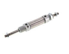 ISO 6432 Runder doppeltwirkender Zylinder 25-25mm - magnetisch - dämpfend - Außengewinde - Doppelstange