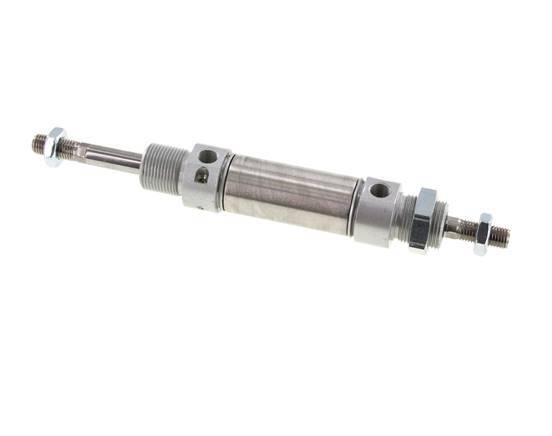 ISO 6432 Runder doppeltwirkender Zylinder 25-25mm - magnetisch - dämpfend - Außengewinde - Doppelstange