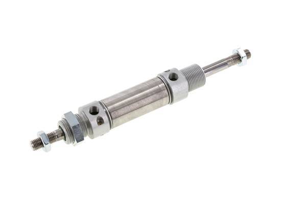 ISO 6432 Runder doppeltwirkender Zylinder 25-25mm - magnetisch - dämpfend - Außengewinde - Doppelstange