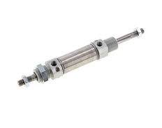 ISO 6432 Runder doppeltwirkender Zylinder 25-25mm - magnetisch - dämpfend - Außengewinde - Doppelstange