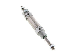 ISO 6432 Runder doppeltwirkender Zylinder 25-25mm - magnetisch - dämpfend - Außengewinde - Doppelstange