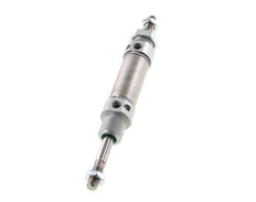 ISO 6432 Runder doppeltwirkender Zylinder 25-25mm - magnetisch - dämpfend - Außengewinde - Doppelstange