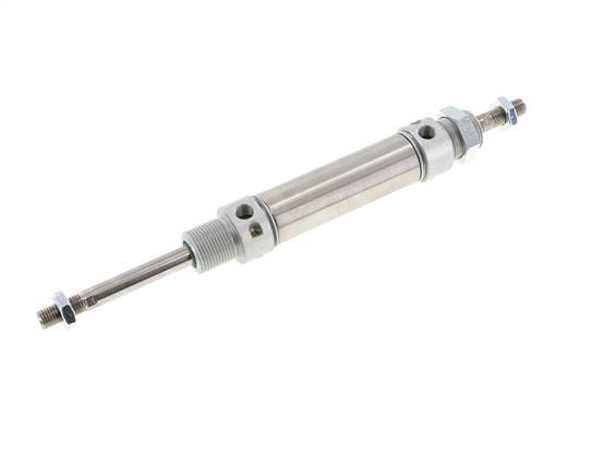 ISO 6432 Runder doppeltwirkender Zylinder 25-50mm - magnetisch - dämpfend - Außengewinde - Doppelstange