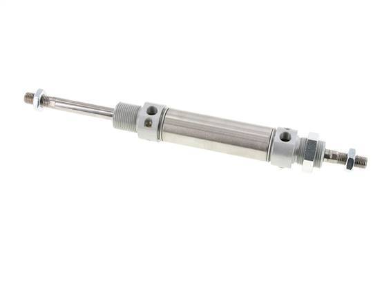 ISO 6432 Runder doppeltwirkender Zylinder 25-50mm - magnetisch - dämpfend - Außengewinde - Doppelstange