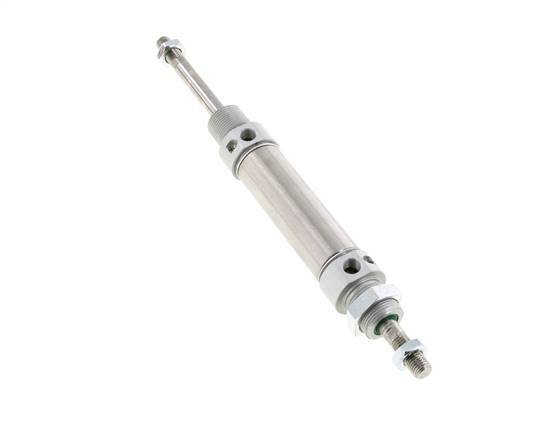ISO 6432 Runder doppeltwirkender Zylinder 25-50mm - magnetisch - dämpfend - Außengewinde - Doppelstange