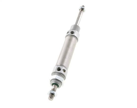 ISO 6432 Runder doppeltwirkender Zylinder 25-50mm - magnetisch - dämpfend - Außengewinde - Doppelstange