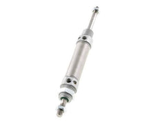 ISO 6432 Runder doppeltwirkender Zylinder 25-50mm - magnetisch - dämpfend - Außengewinde - Doppelstange