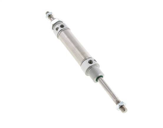 ISO 6432 Runder doppeltwirkender Zylinder 25-50mm - magnetisch - dämpfend - Außengewinde - Doppelstange