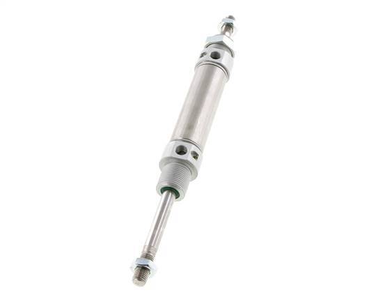 ISO 6432 Runder doppeltwirkender Zylinder 25-50mm - magnetisch - dämpfend - Außengewinde - Doppelstange