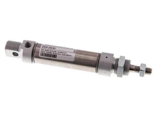 ISO 6432 Runder Einfachwirkender Zylinder 25-50mm - Magnetisch