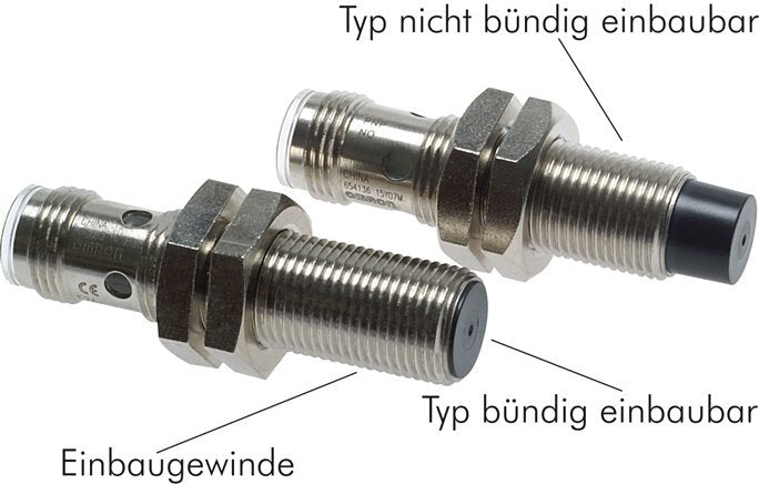Induktiver Näherungsschalter 8mm M12x1 mit Kabel 2m