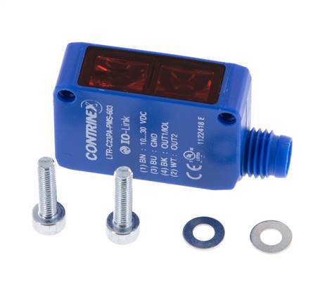 Reflexions-Lichtschranke 3-1500 mm M8 4-polig