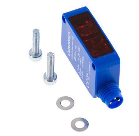 Reflexions-Lichtschranke mit Hintergrundausblendung 10-300 mm M8 3-polig